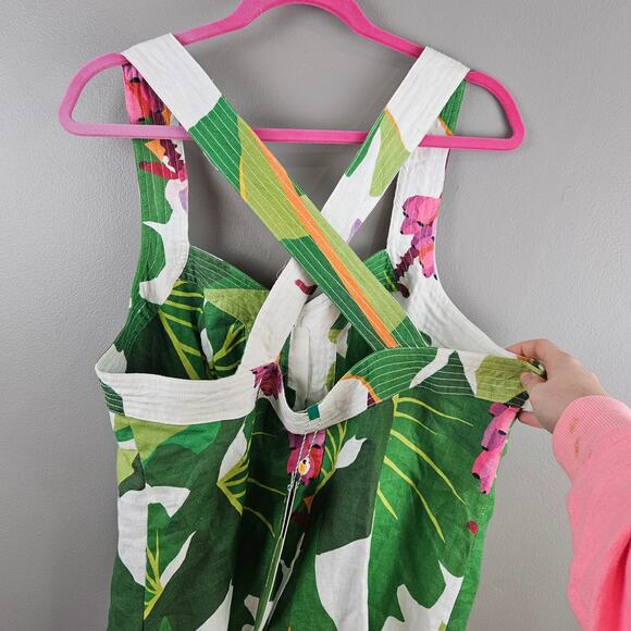 Farm Rio Tropicalistic Linen Mini Dress Size XL Vacation - Picture 3 of 9